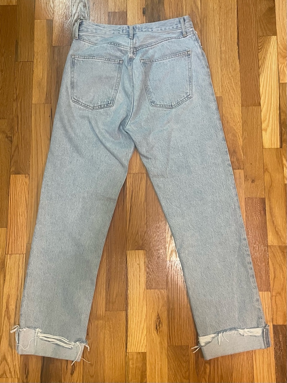 Agolde 90's Pinch Waist High Rise Straight Jeans in Imitate Wash 26 - Picture 4 of 7